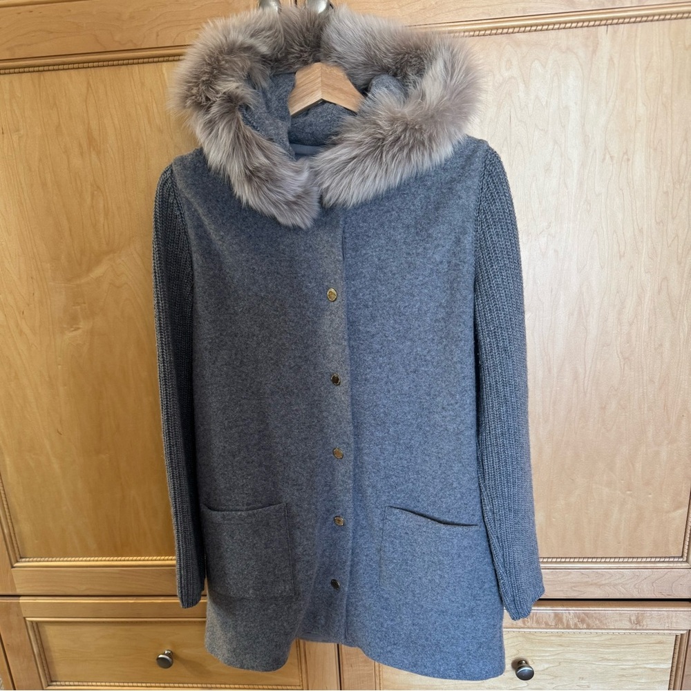 Massimo dutti mixed media coat. Size small. Excellent condition